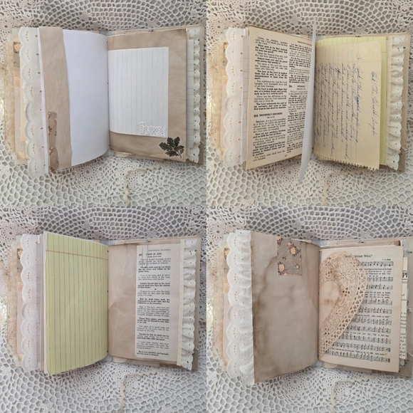 Handmade Junk Journal vintage floral prayer devotional journal - Picture 6 of 9